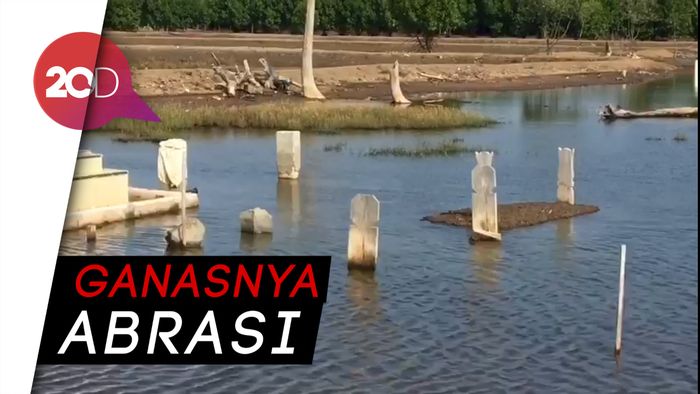 3 Kampung Hilang hingga TPU Tenggelam Akibat Abrasi  di Bekasi