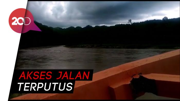 Begini Penampakan Jembatan di Polman yang Ambruk Diterjang Banjir