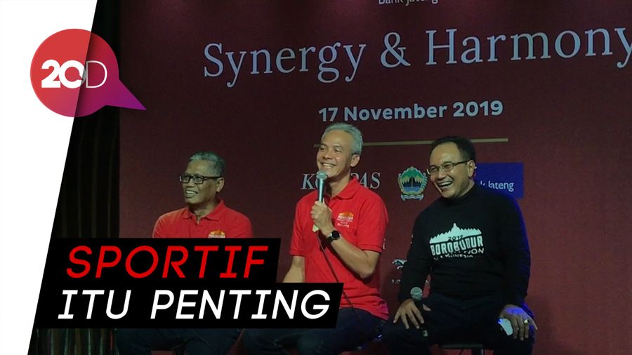 Ganjar Bicara Politik di Konpers Maraton: Pelari Saja Siap Kalah