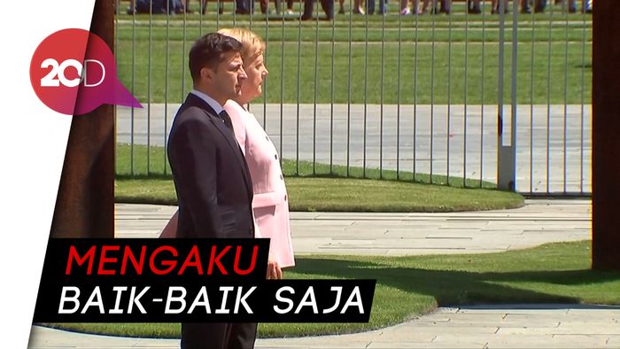 Sambut Presiden Ukraina, Kanselir Jerman Kejang-kejang