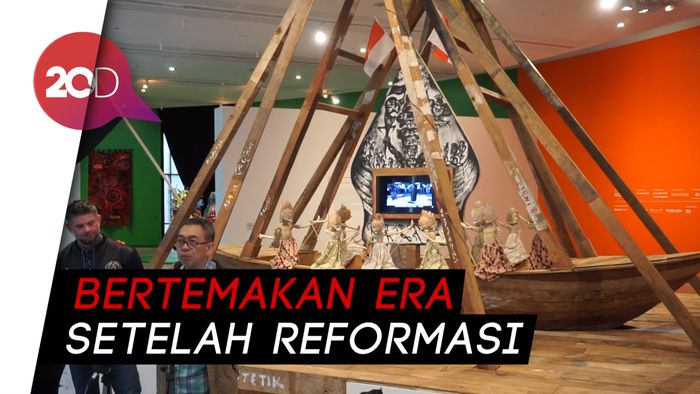 Aksi Tisna Sanjaya dan Melati Suryodarmo di National Gallery of Australia