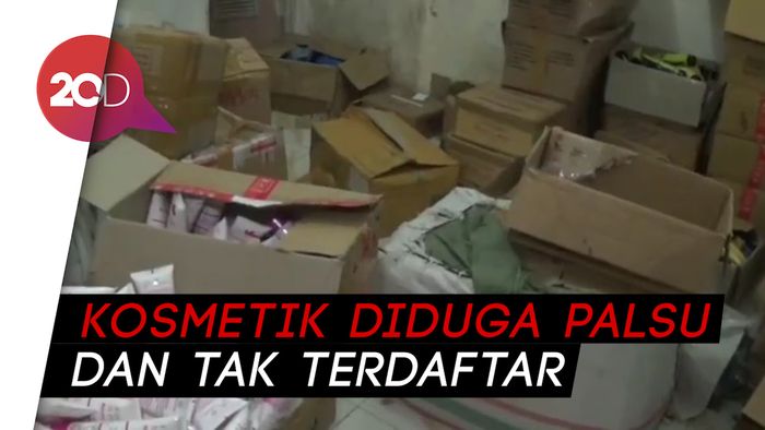 BPOM-Polda Sulsel Gerebek Gudang Kosmetik Tanpa Izin Edar di Makassar