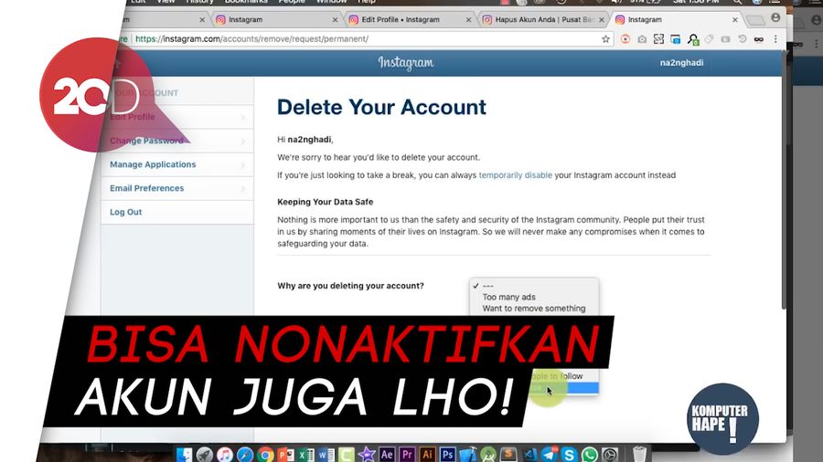 Hapus Akun Instagram? Begini Caranya!