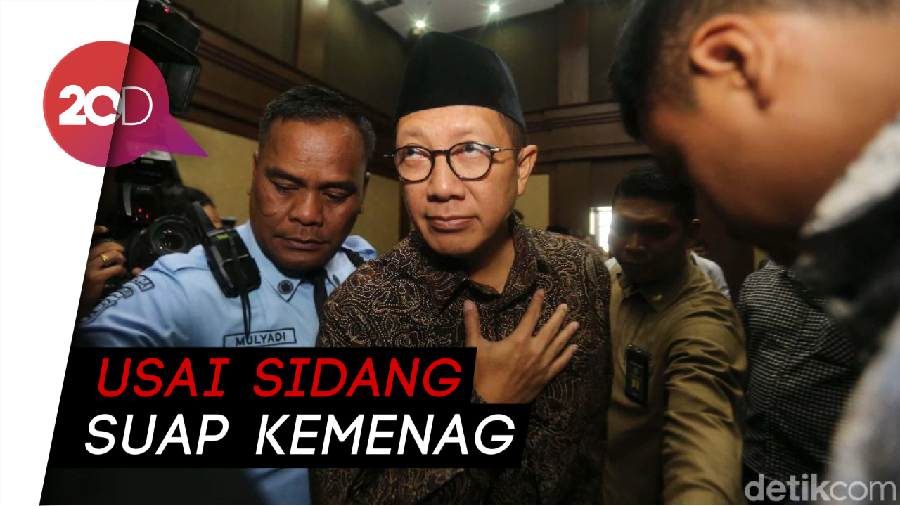 Menag Lukman & Rommy Kompak Diam Seribu Bahasa Usai Bersaksi