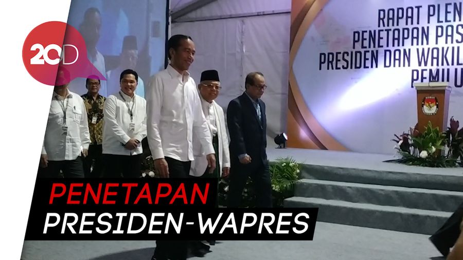 Jokowi-Maruf Hadiri Penetapan Presiden-Wapres Terpilih