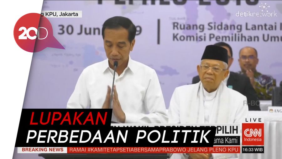 Jokowi: Lupakan Perbedaan Politik 02-01 yang Membelah Kita