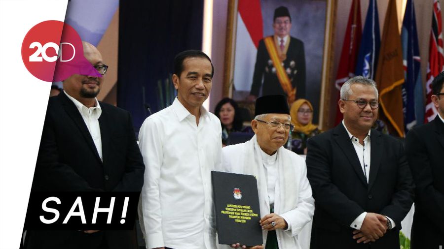 KPU Tetapkan Jokowi-Maruf Presiden dan Wapres Terpilih
