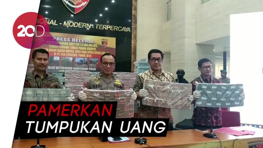 Polri Sita Tumpukan Uang Rp 173 M dari Kasus Korupsi Eks Dirut PLN