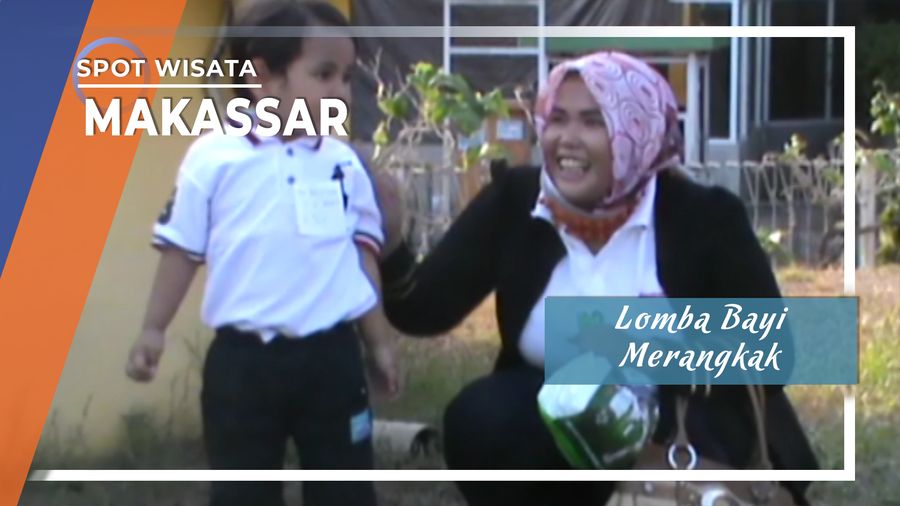 Lomba Bayi Merangkak di Makassar 