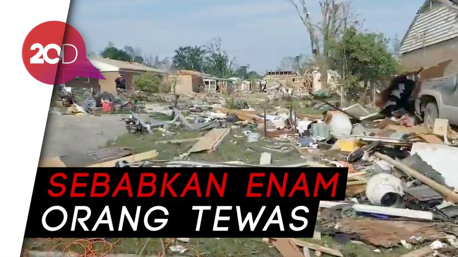 Detik-detik Tornado Porak-porandakan China