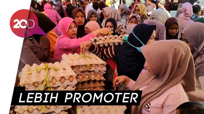 Rayakan HUT Polri ke-73, Polres Maros Gelar Pasar Murah