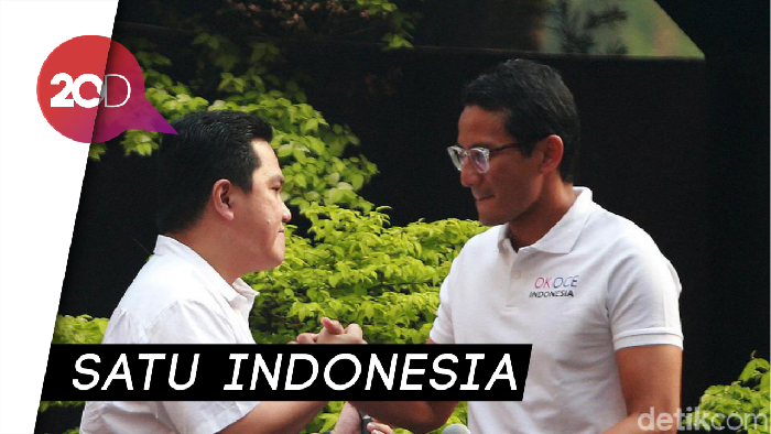 Sandiaga dan Erick Thohir Bertemu di Acara Milenial