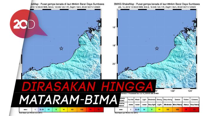 Gempa M 6,9 Guncang Sumbawa