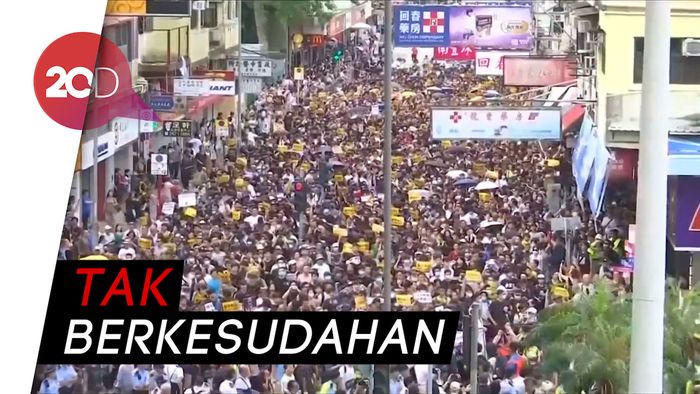Sebulan Aksi Protes Bergulir di Hong Kong