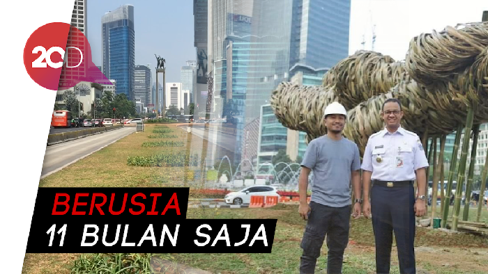 Instalasi Bambu Setengah Miliar di Bundaran HI Dibongkar