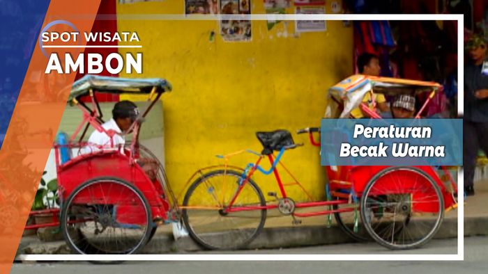 Becak Warna Kota Ambon , Alat Transportasi Bebas Polusi 