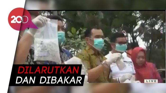Kejari Jombang Musnahkan Barbuk Narkoba dari 108 Pengedar