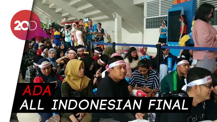 Antusiasme Suporter di Laga Puncak Indonesia Open 2019