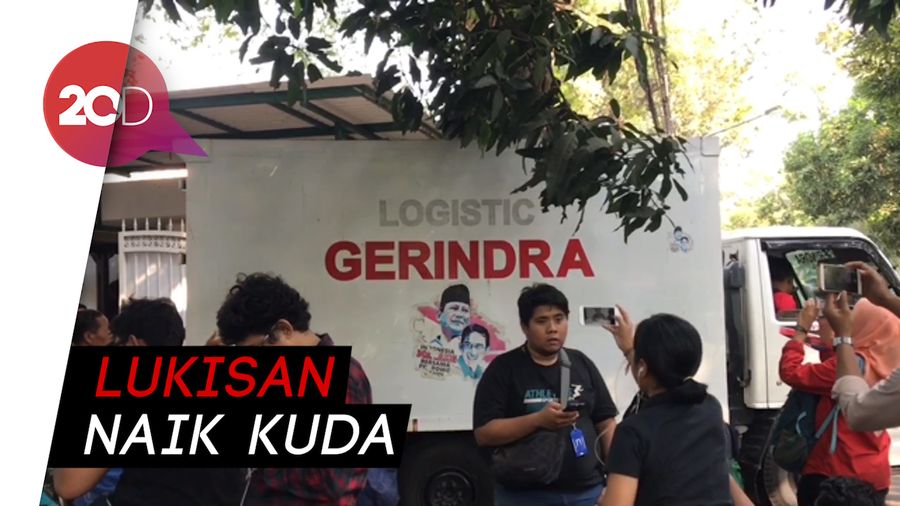 Prabowo Hadiahi Megawati Lukisan Bung Karno Naik Kuda