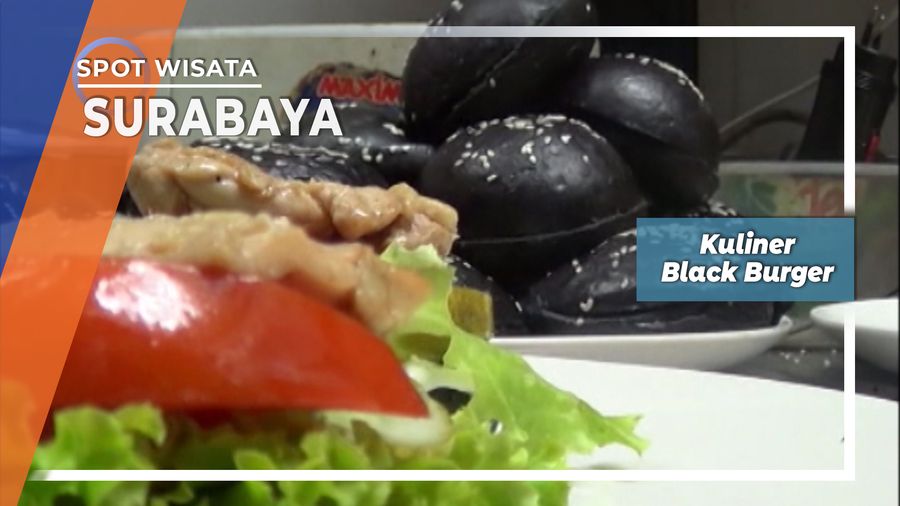 Kuliner Black Burger, Surabaya   