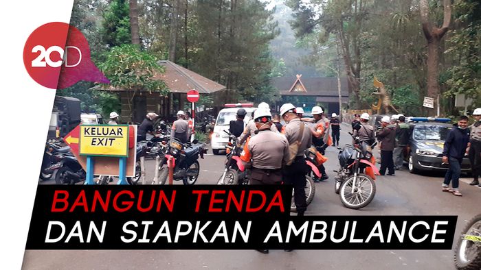 Pasca Ditutup Sementara, Polisi Disiagakan di Kawasan Wisata Tangkuban Perahu