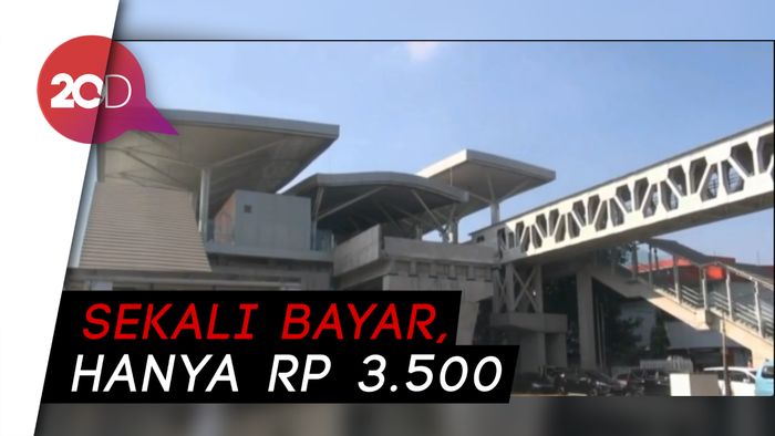 Lewat Skybridge, LRT dan Transjakarta Kini Terintegrasi