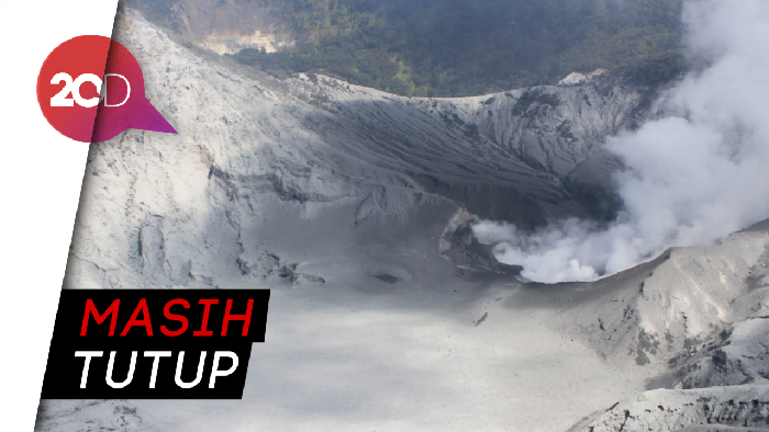 Suasana di Akhir Pekan Pascaerupsi Tangkuban Perahu