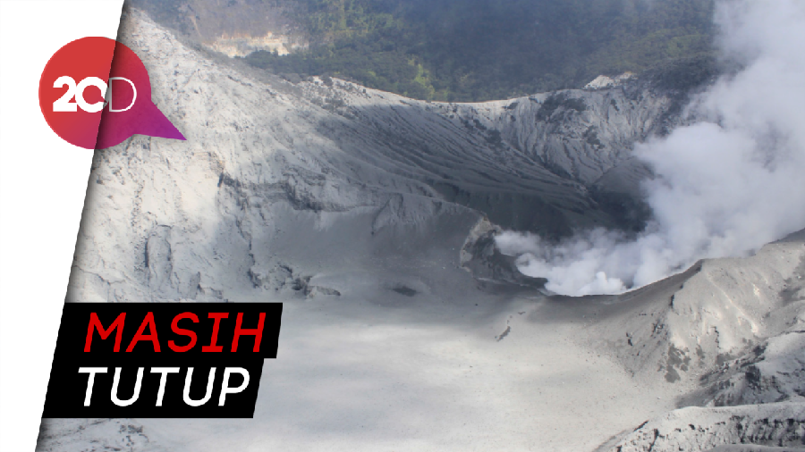Suasana di Akhir Pekan Pascaerupsi Tangkuban Perahu