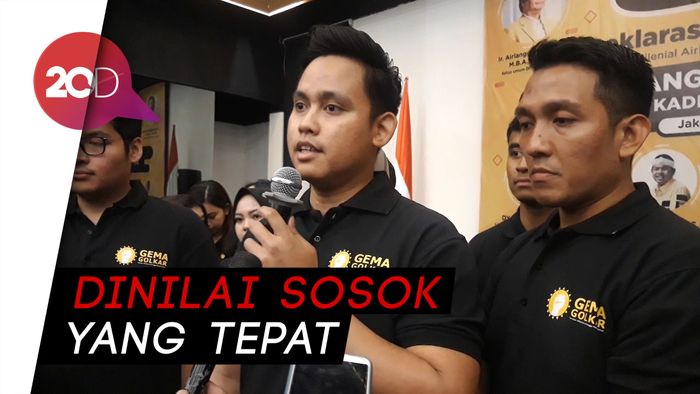 Kader Milenial Golkar Deklarasikan Airlangga Jadi Ketum