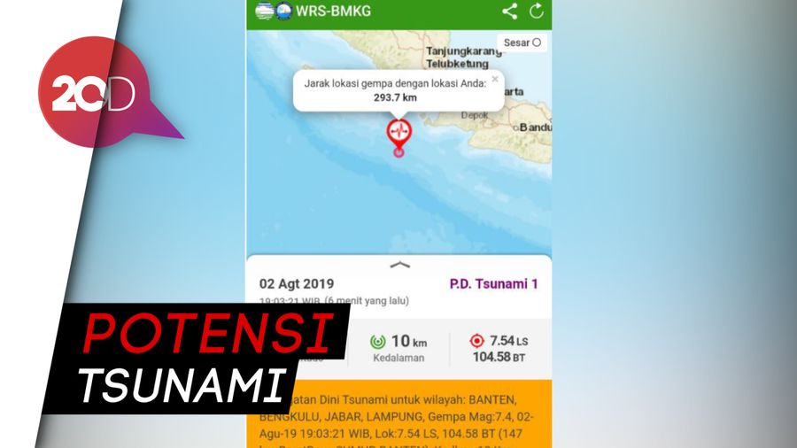Jakarta Diguncang Gempa M 7,4