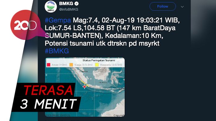 Kepanikan Warga Jakarta Diguncang Gempa M 7,4