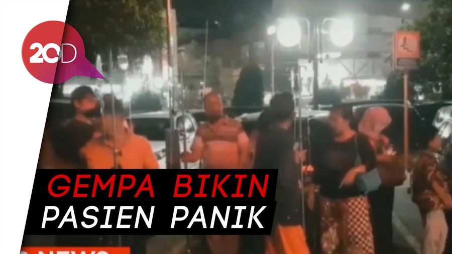 Sambil Kenakan Infus, Pasien di RS Depok Berhamburan Akibat Gempa