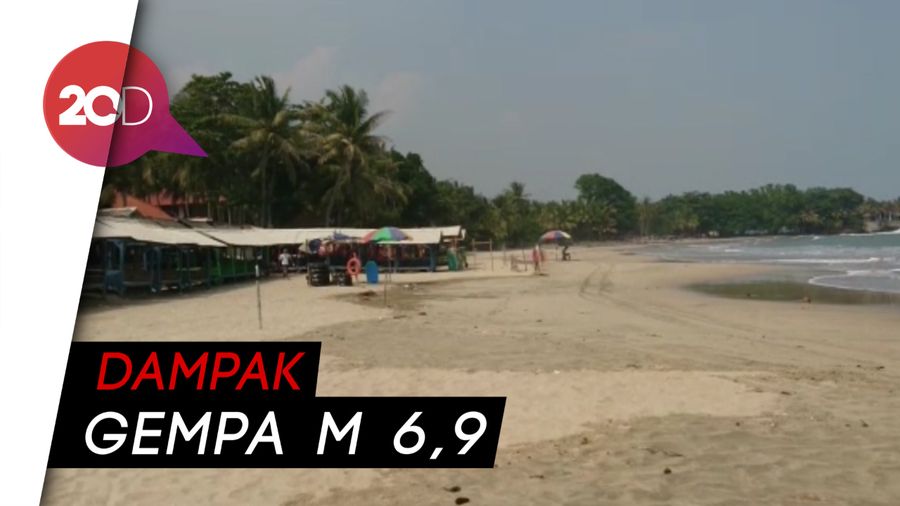 Sepinya Pantai Anyer di Akhir Pekan Gegara Gempa M 6,9