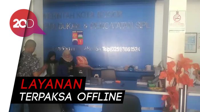 Dampak Mati Listrik, Layanan Dukcapil Bogor Terganggu