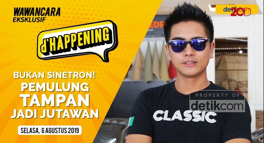 Tonton dHappening: Kisah Pemulung Tampan Menjadi Jutawan