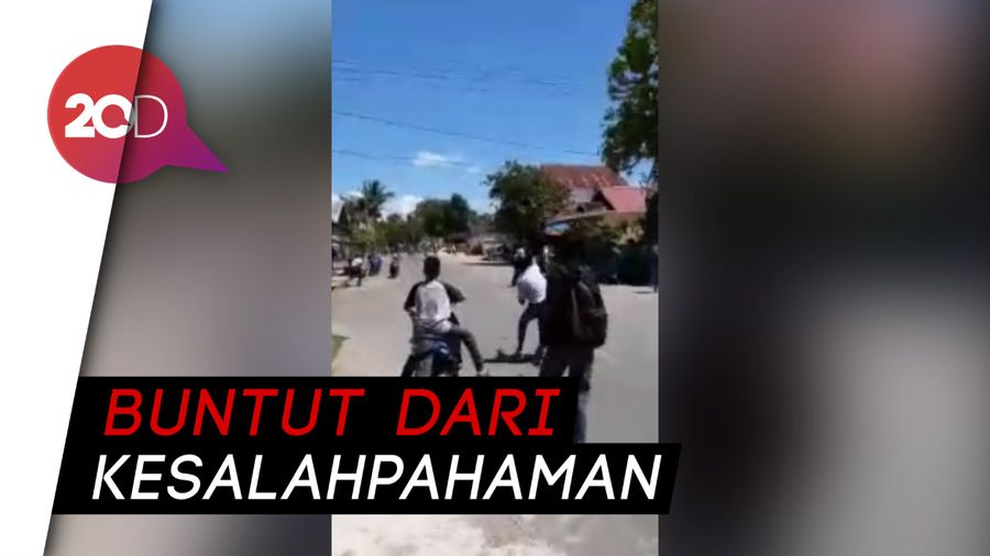 Tawuran! Siswa di Dua Sekolah di Sultra Perang Batu