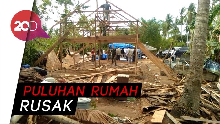 Puting Beliung Landa Aceh Utara, Ada Rumah Ambruk