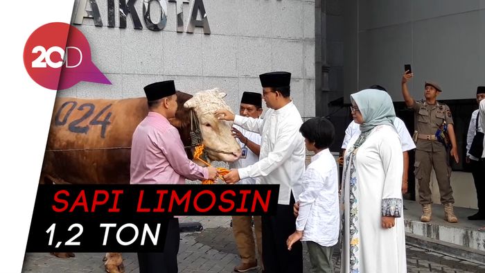 Salat Id di Balai Kota, Anies Sekalian Serahkan Kurban