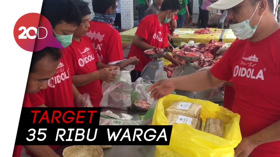 Daging Kurban di Istiqlal Dikemas Pakai Plastik Ramah Lingkungan 