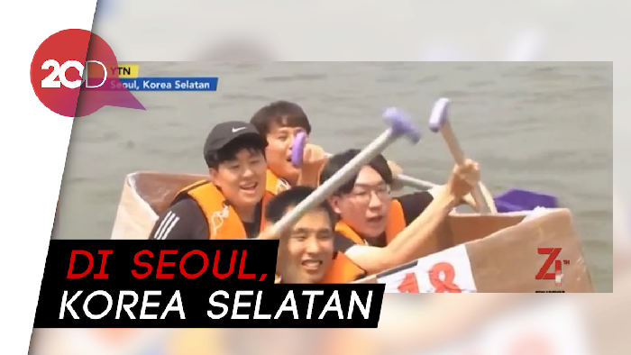 Uniknya Lomba Perahu Kertas di Sungai Han