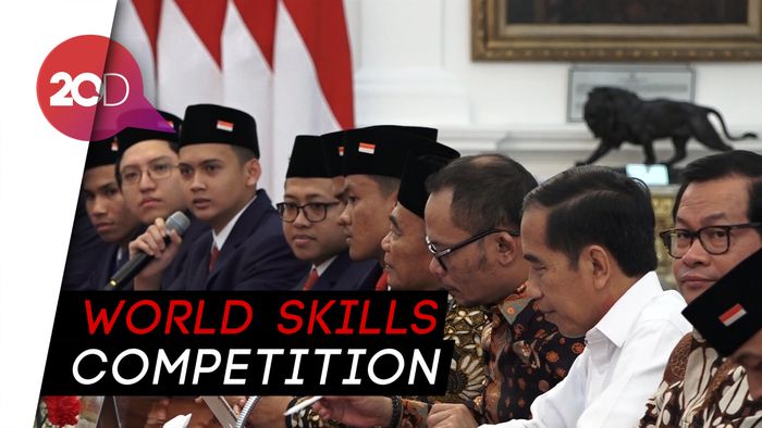 Jelang Tanding di Rusia, Siswa dan Lulusan SMK Bertemu Jokowi