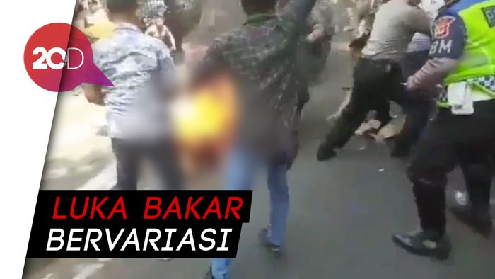 Ada 3 Polisi yang Terbakar Hidup-hidup saat Amankan Demo di Cianjur