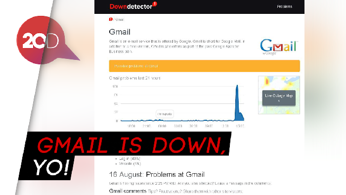 Layanan Gmail Down, Netizen Ngeluh 
