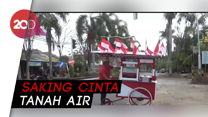 Gerobak Baso Ini Dirombak dengan Tema Kemerdekaan