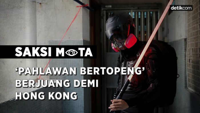 Kisah Pahlawan Bertopeng di Barisan Terdepan Demo Hong Kong