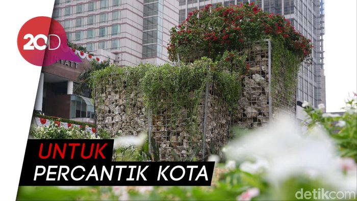 Anies Soal Instalasi Batu Gabion: Bagian dari Tata Taman Kota