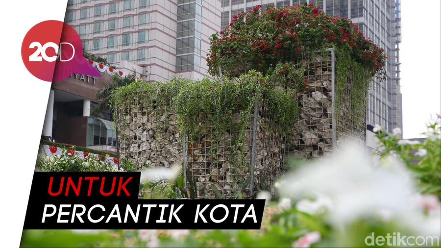 Anies Soal Instalasi Batu Gabion: Bagian dari Tata Taman Kota