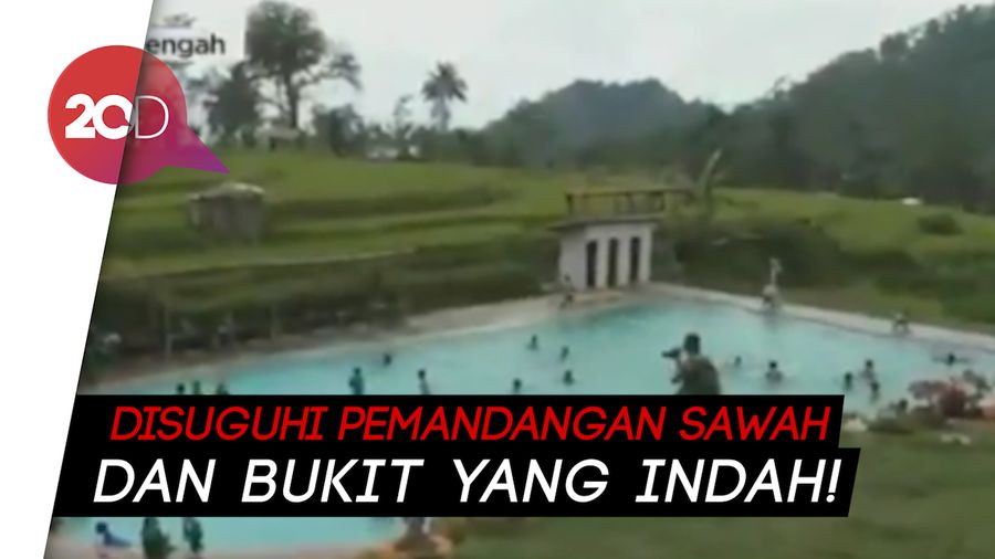 Hilangkan Stres dengan Berendam di Kolam Tengah Sawah Banyumas!