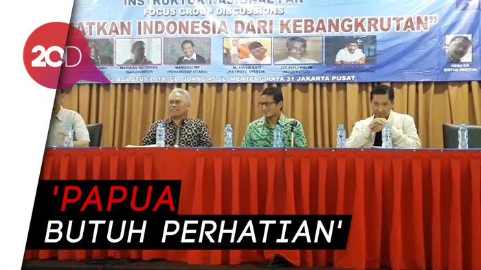 Sandiaga Sebut Masalah di Papua Soal Kemerdekaan Ekonomi