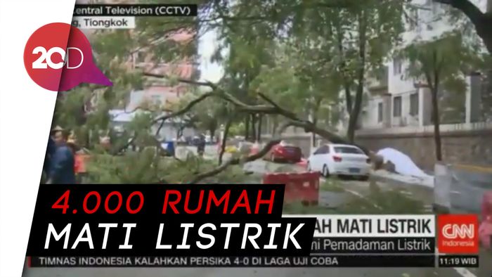 Diterpa Topan Bailu, Ribuan Rumah di Tiongkok Mati Listrik